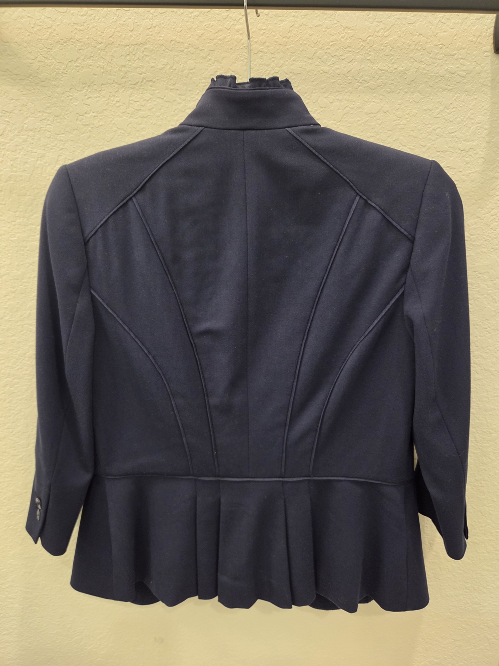 WHBM Navy Ruffle-Trim Jacket - Picture 3 of 5